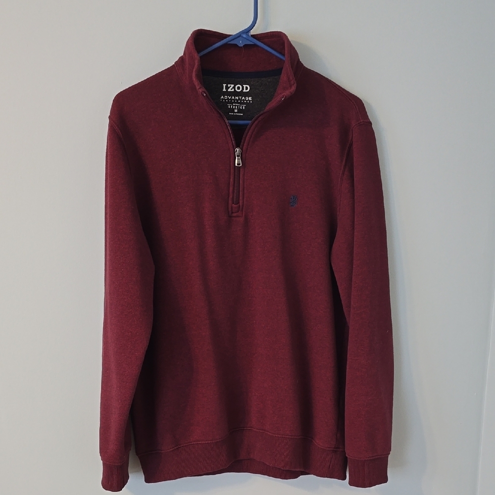 IZOD 1/4 Quarter Zip Sweater, Soft, Stretch, Warm 60% cotton/40% Polyester